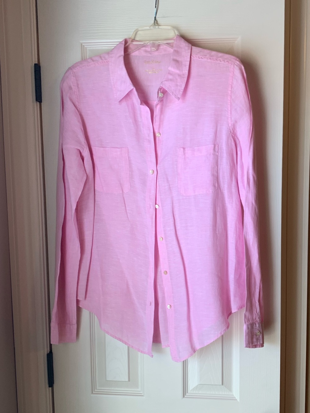 Like New - Lilly Pulitzer - Sea View Linen Blouse - Size L